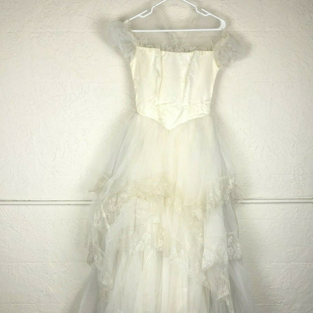 Vintage Wedding Dress Maurer Original 1950s Train